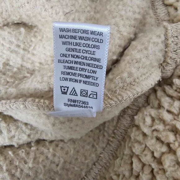 Koolaburra by UGG Brushed Back Sherpa Pullover Tan Hoodie - Picture 8 of 8